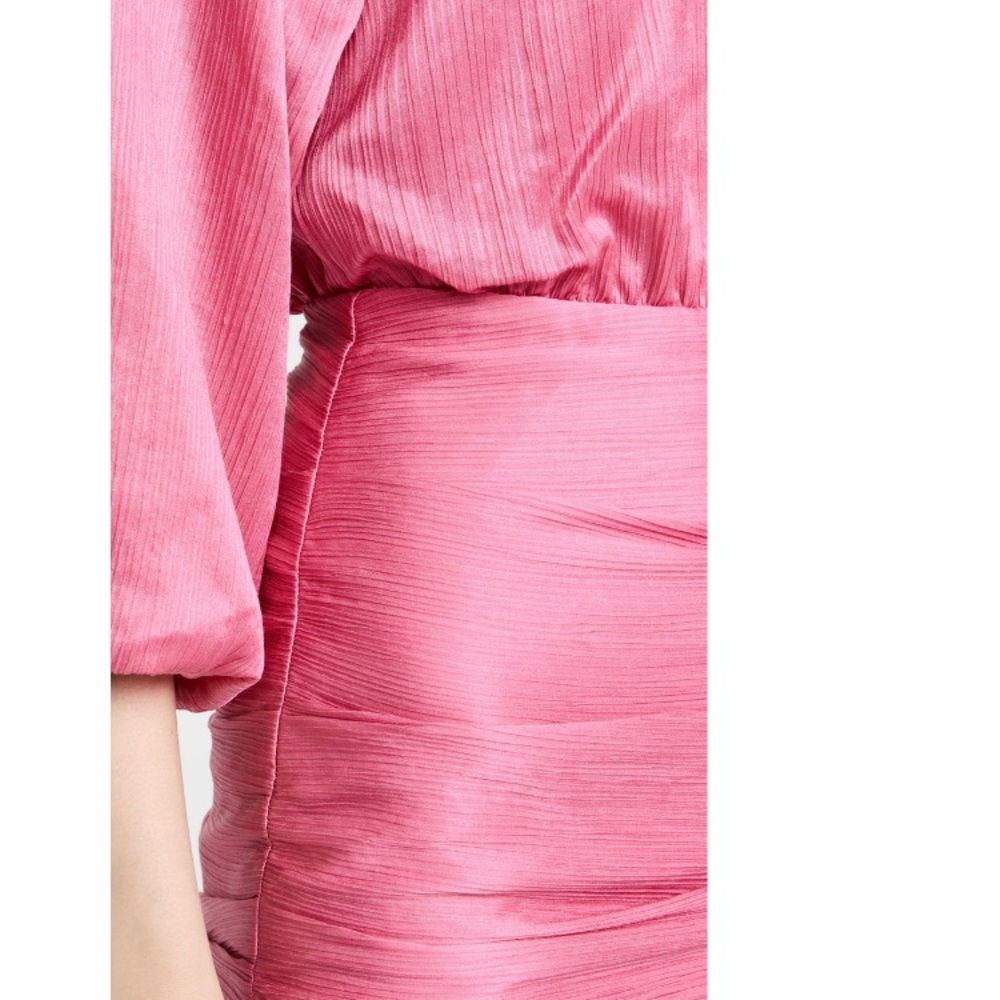 Veronica Beard Pink Charmeuse Gracelynn Dress - Picture 5 of 10